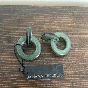 Green statement earrings